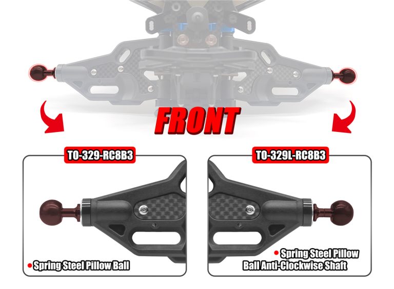 T-Work`s Steel Ball Studs for various 1:8 Offroad Buggies
