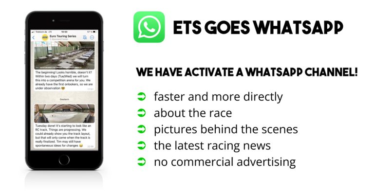 The Euro Touring Series is now also online with a WhatsApp channel!